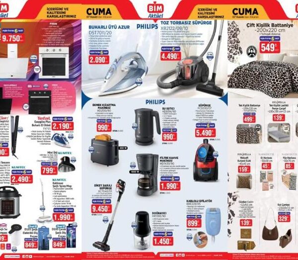 BİM 7 Kasım Cuma Aktüel Ürünler: Süpürge, TV, Tencere ve Nevresim Seçenekleri!